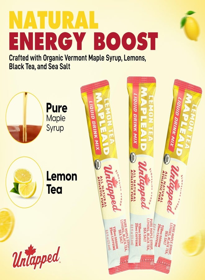 Untapped Lemon Tea Mapleaid - 20 Single-Serve Packets | Organic Maple Syrup, Lemon Juice & Black Tea | Running Fuel with Energizing Electrolytes & Caffeine | Naturally Powered by Pure Vermont Maple - Image 2